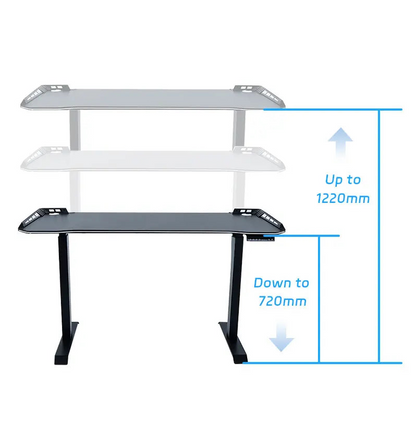 Apex Ergonomic LED Electric Gaming Desk