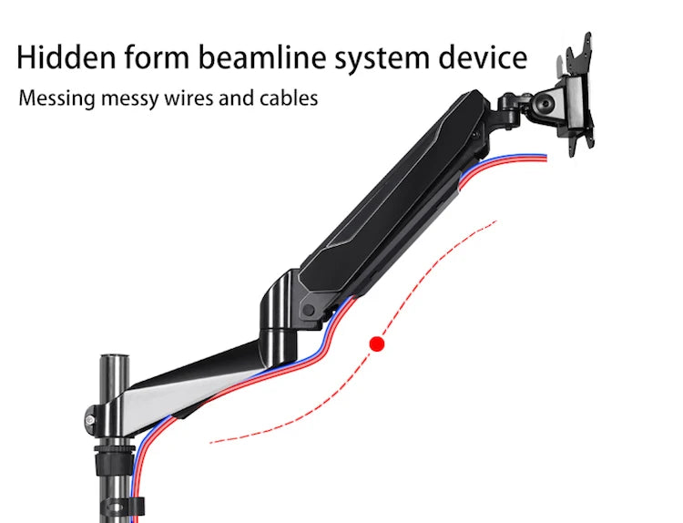 Apex Gas Spring Wall-Mount Monitor Arm for 15–27" Screens