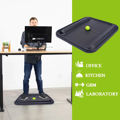 Topographical Anti-Fatigue Standing Desk Mat with Massage Ball