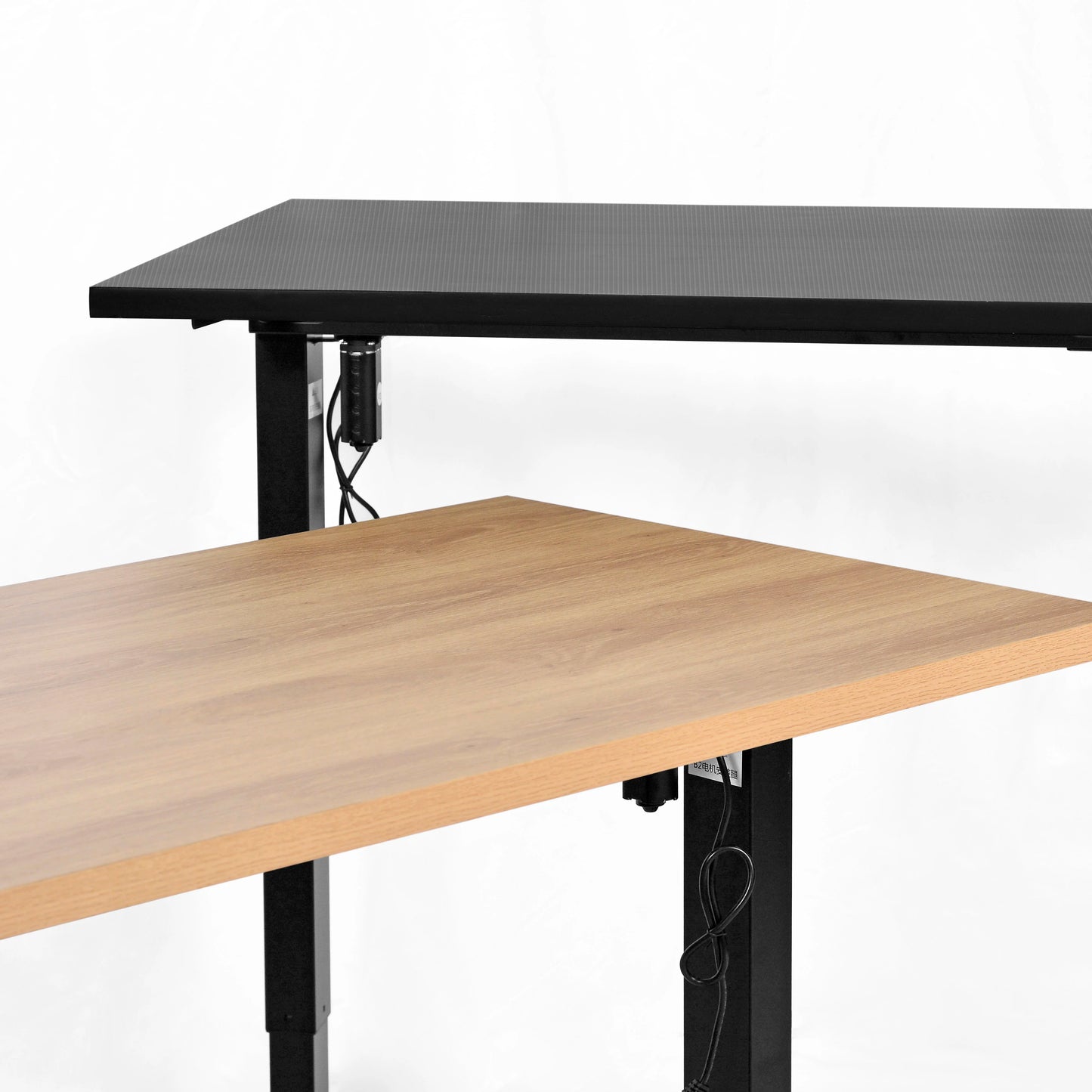 Apex Standing Desk Wooden Tabletop with Integrated Guide Rails