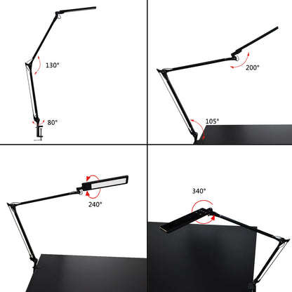 Apex Adjustable Aluminum LED Desk Lamp – Stepless Dimming Task Light