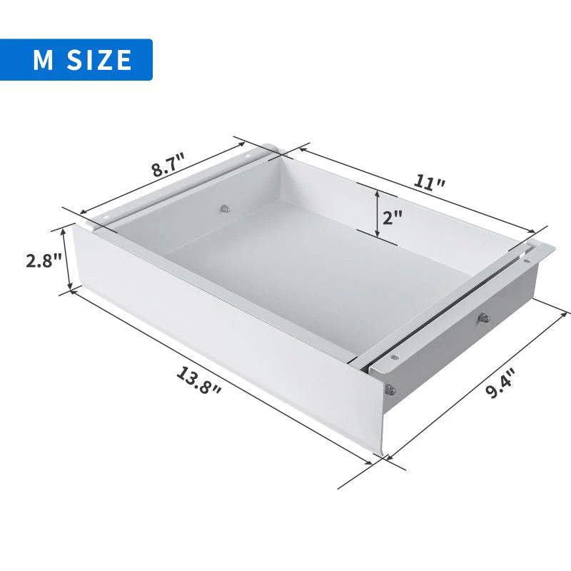 Slim Under Desk Storage Drawer S07