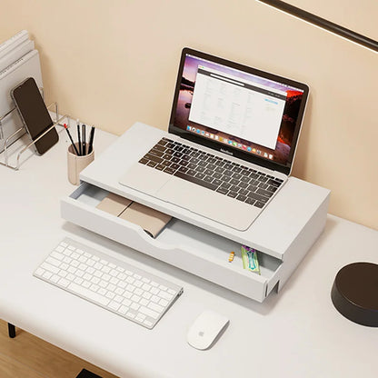 Apex Metal Monitor Stand with Storage Drawer – Desktop Organizer