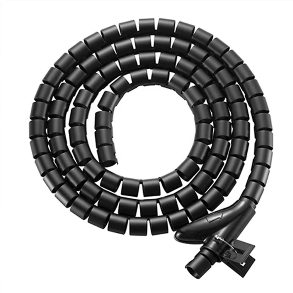 Apex Coiled Cable Sleeve Organizer – Flexible & Expandable Wire Protector