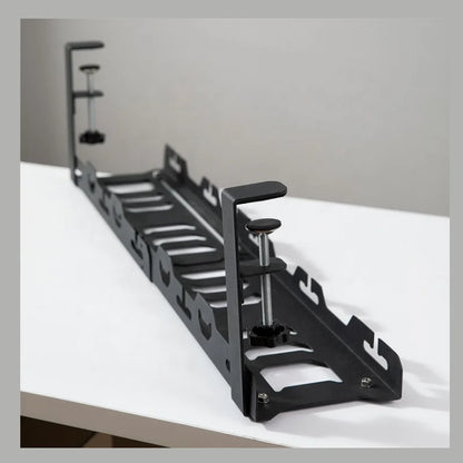 Apex Height Adjustable Under Desk Cable Management Rack – No-Drill Design