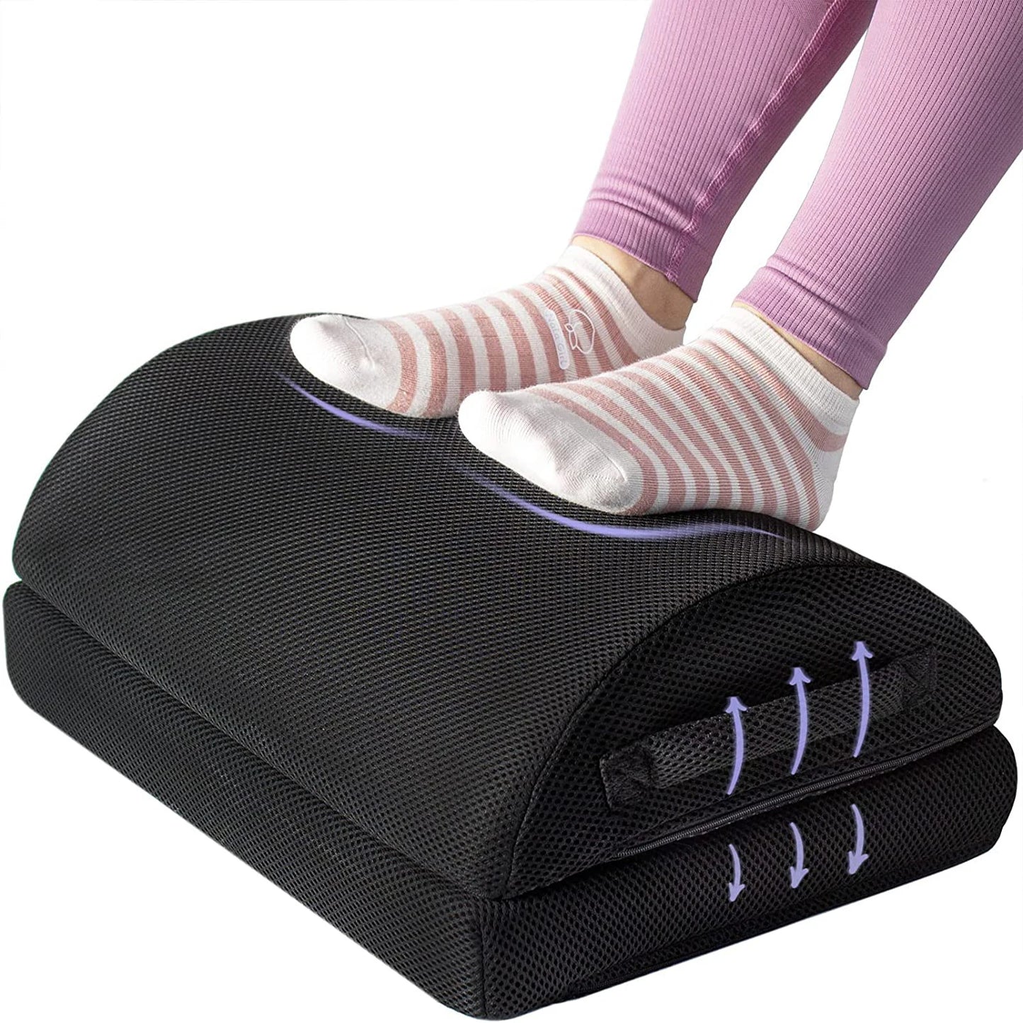 Apex Ergonomic Memory Foam Half-Cylinder Foot Rest Under Desk