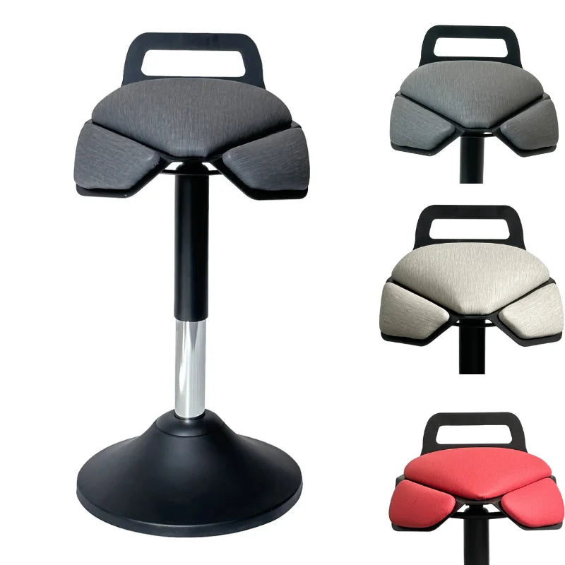 Apex Modern Executive Wobble Stool with Adjustable Armrest & Swivel Base