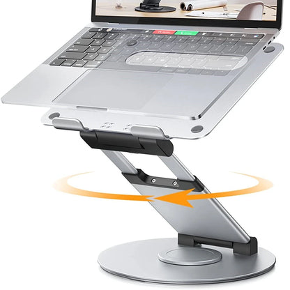 Apex Height-Adjustable 360° Rotating Aluminum Laptop Stand