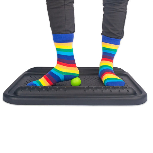 Topographical Anti-Fatigue Standing Desk Mat with Massage Ball
