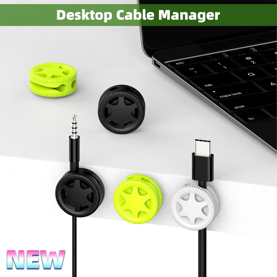 Apex Magnetic Silicone Cable Clips with Adhesive Base – Multi-Purpose Organizer