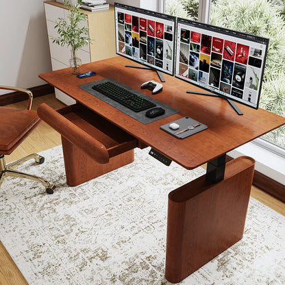 Apex Premium Solid Wood Standing Desk with Extendable Dual Motor Frame