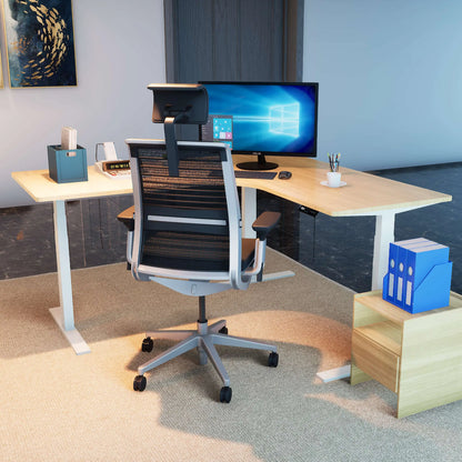 Apex Pro Triple Motor L-Shaped Standing Desk