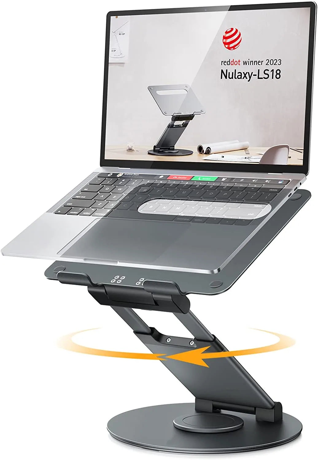 Apex Height-Adjustable 360° Rotating Aluminum Laptop Stand