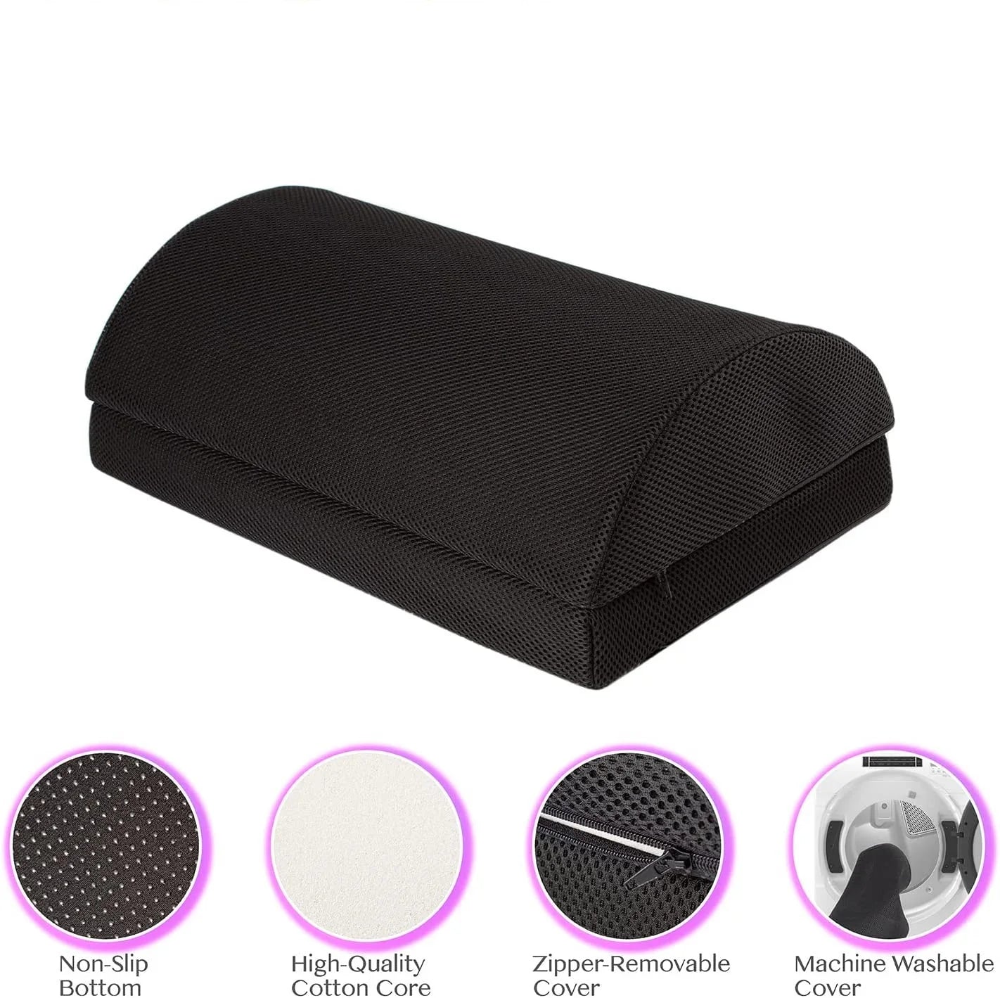 Apex Ergonomic Memory Foam Half-Cylinder Foot Rest Under Desk