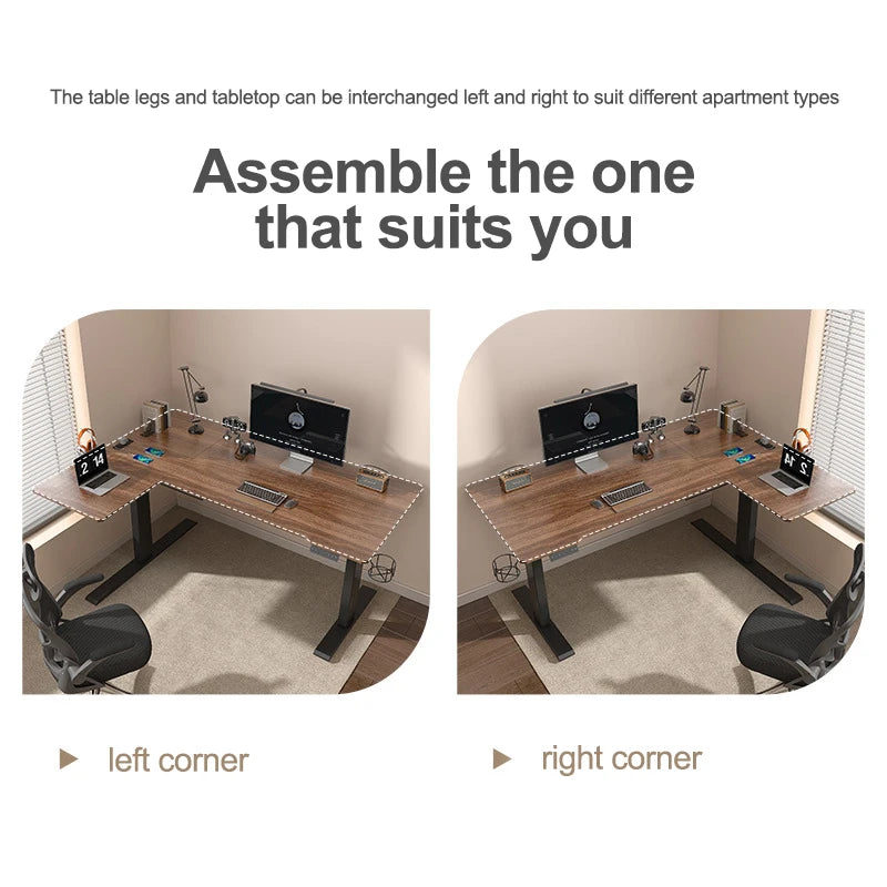 Apex Professional Dual Motor L-Shaped Standing Desk—Spacious Workspace