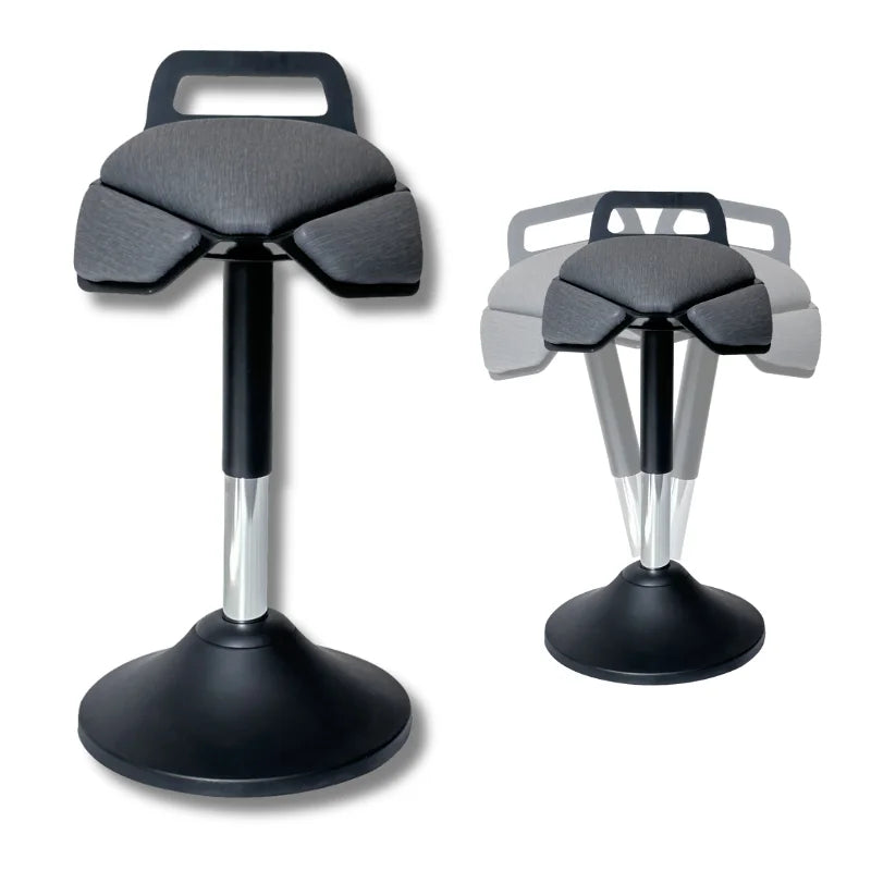 Apex Modern Executive Wobble Stool with Adjustable Armrest & Swivel Base