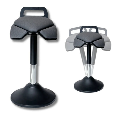 Apex Modern Executive Wobble Stool with Adjustable Armrest & Swivel Base