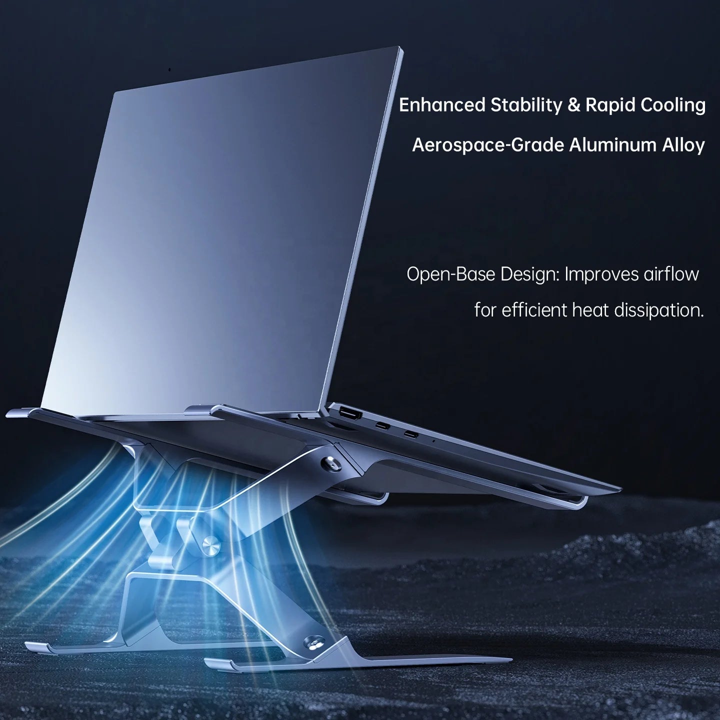 Apex Height-Adjustable Aluminum Laptop Stand for 15.6" Laptops