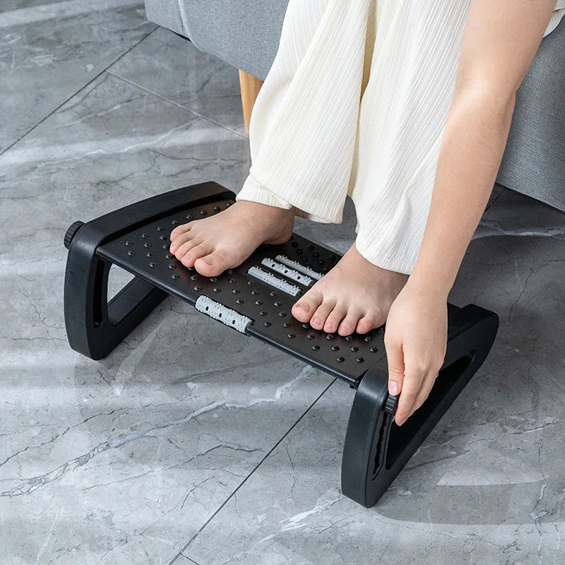 Apex Adjustable Ergonomic Foot Rest with Massage Roller Texture