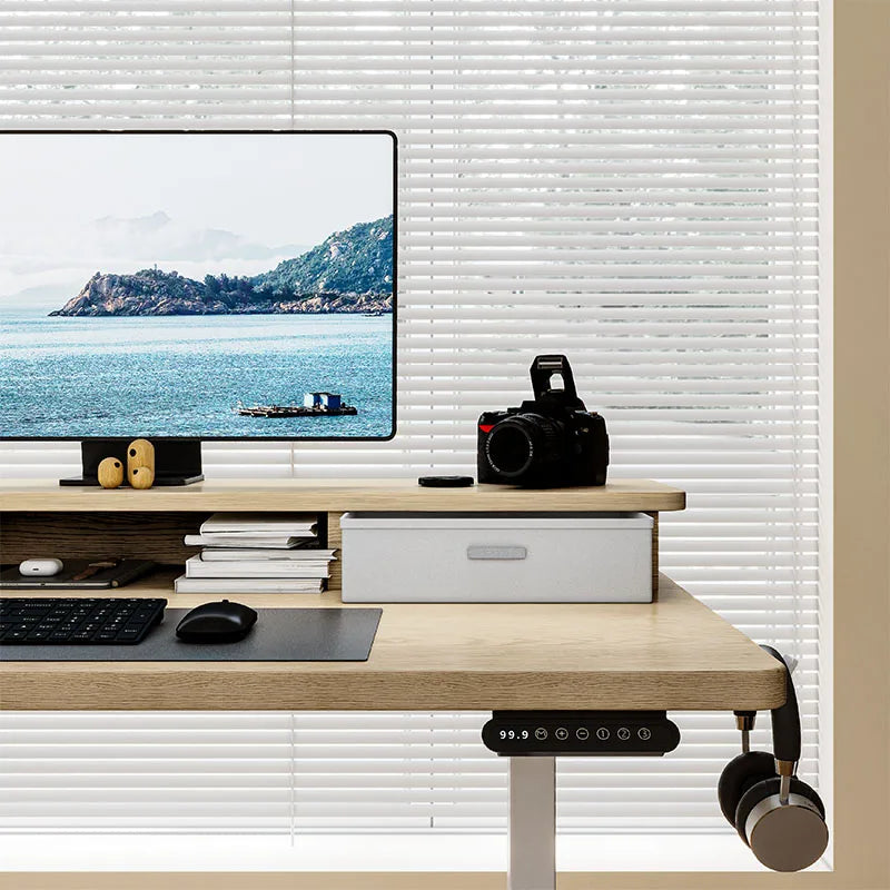 Apex Modular L-Shaped Standing Desk with Integrated File Drawers