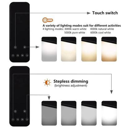 Apex Adjustable Aluminum LED Desk Lamp – Stepless Dimming Task Light