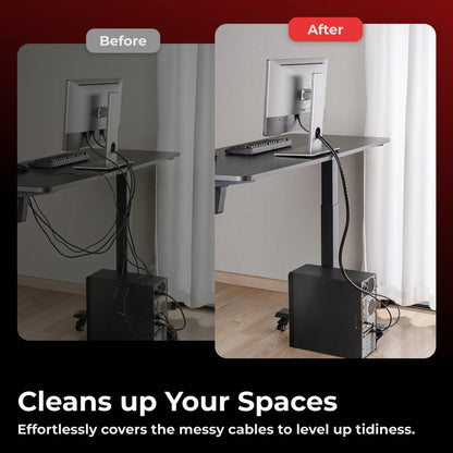 Apex Coiled Cable Sleeve Organizer – Flexible & Expandable Wire Protector
