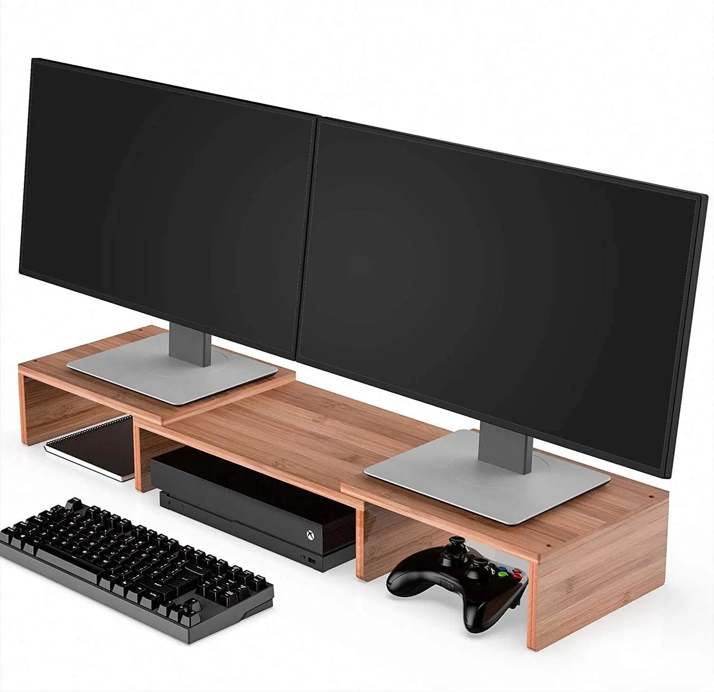 Apex Foldable Bamboo Monitor Stand Riser with Extendable Design
