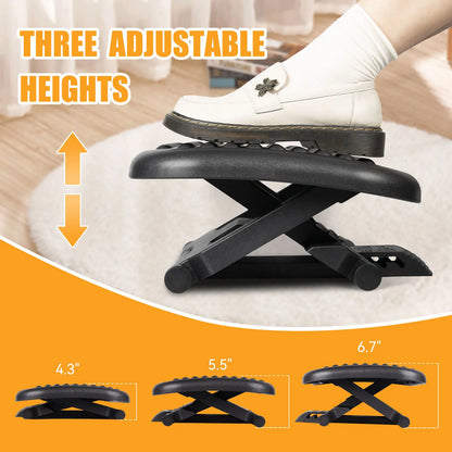 Apex Adjustable HIPS Plastic Massage Footrest Under Desk