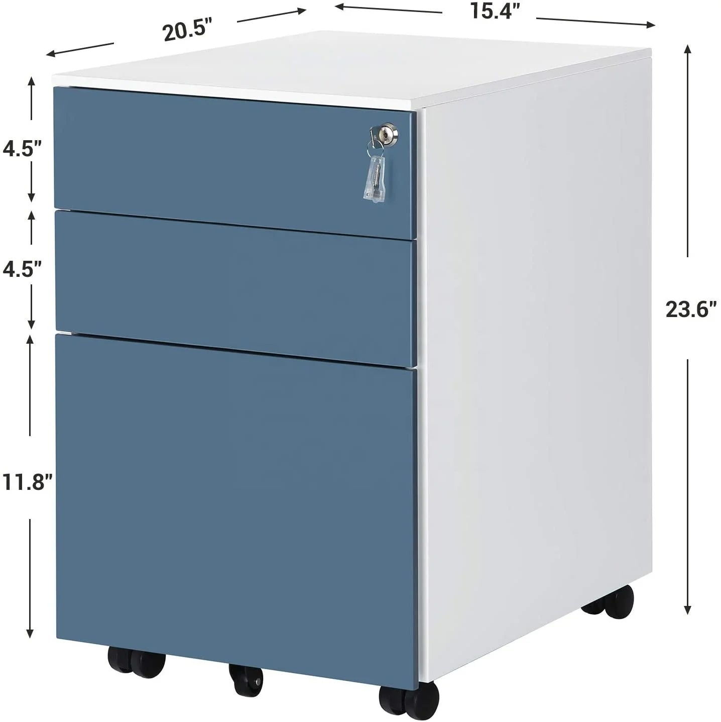 Apex Mobile File Pedestal Cabinet – Locking Steel Storage Unit