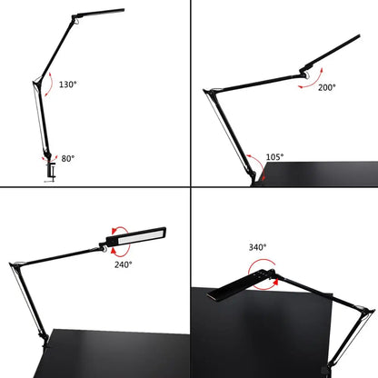 Apex Adjustable Aluminum LED Desk Lamp – Stepless Dimming Task Light