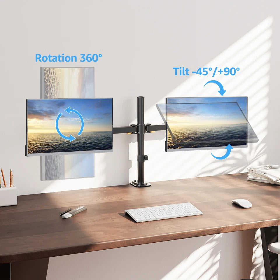 Apex Articulating Dual Monitor Desk Arm for 14–32" Screens