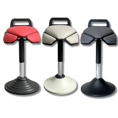 Apex Modern Executive Wobble Stool with Adjustable Armrest & Swivel Base