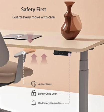 Apex Dual Motor Electric Standing Desk with Anti-Collision