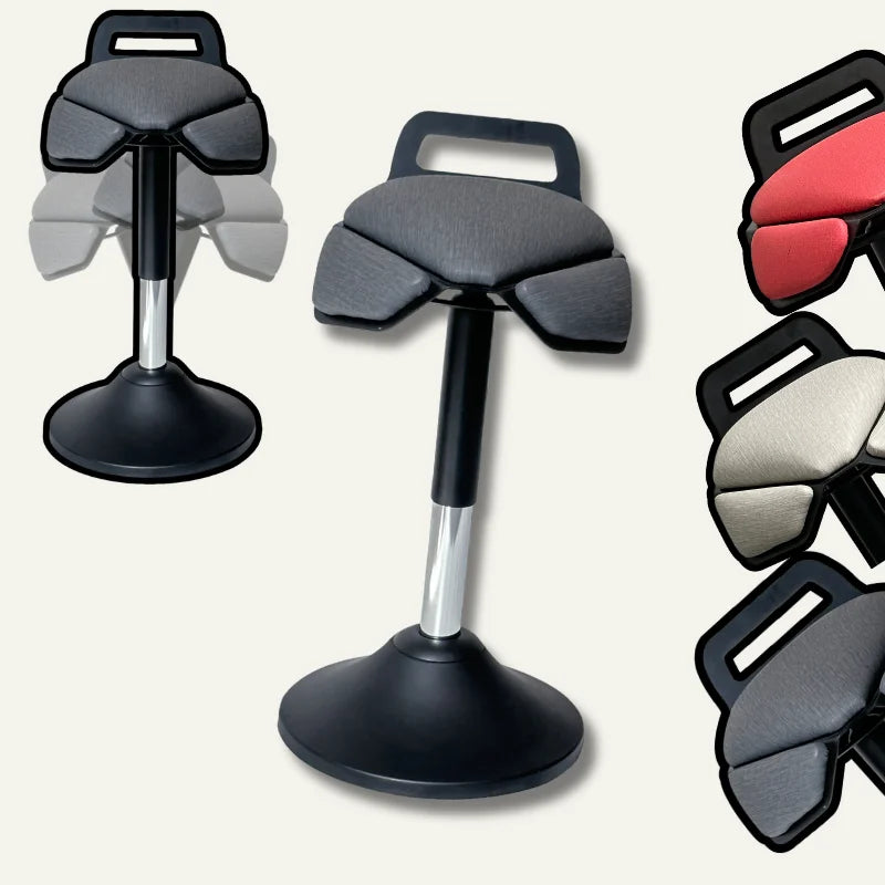 Apex Modern Executive Wobble Stool with Adjustable Armrest & Swivel Base