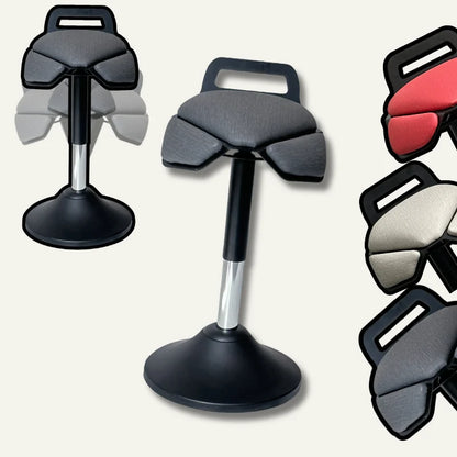 Apex Modern Executive Wobble Stool with Adjustable Armrest & Swivel Base