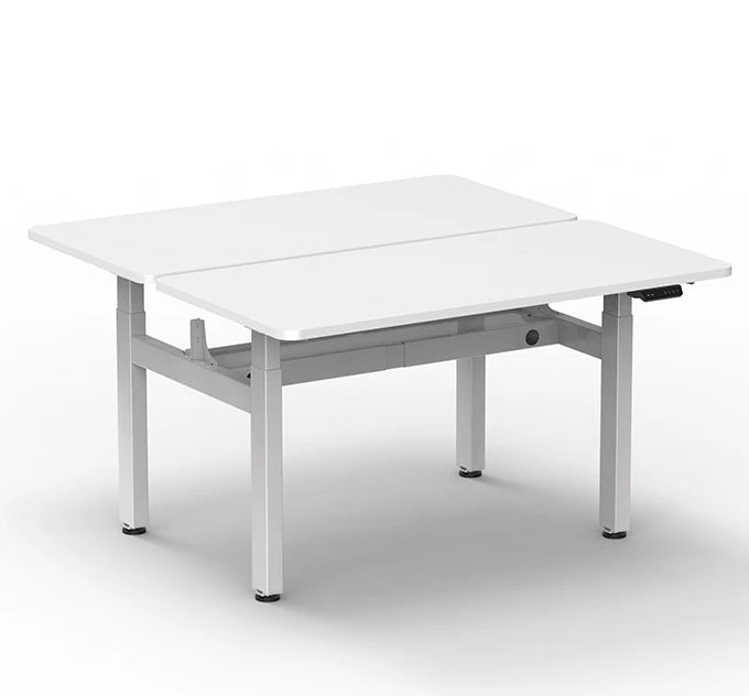 Apex 4-Motor Dual Workstation Desk Frame—Commercial Back-to-Back Configuration