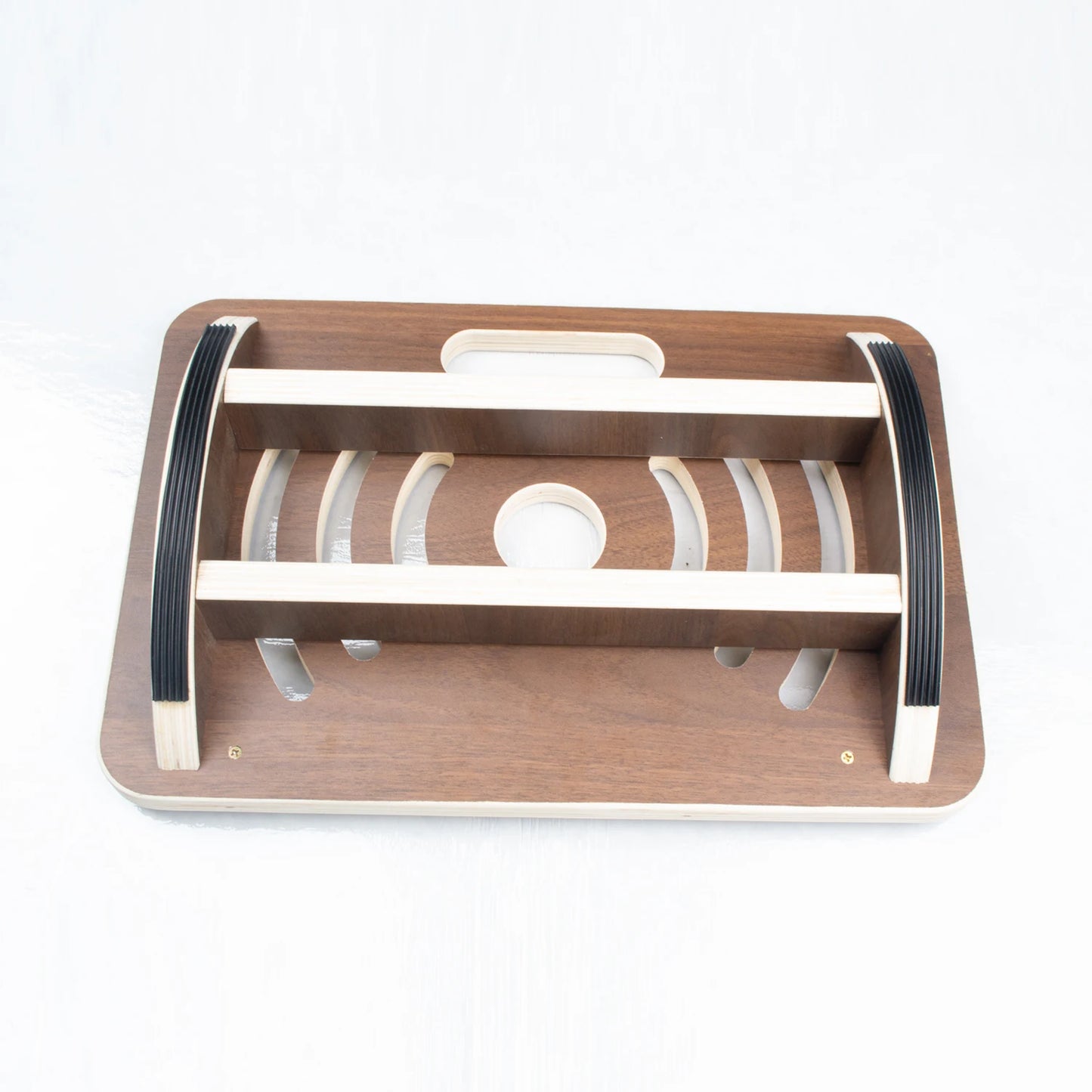 Apex Wooden Ergonomic Footrest with Anti-Slip Rubber Strips