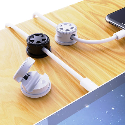 Apex Magnetic Silicone Cable Clips with Adhesive Base – Multi-Purpose Organizer
