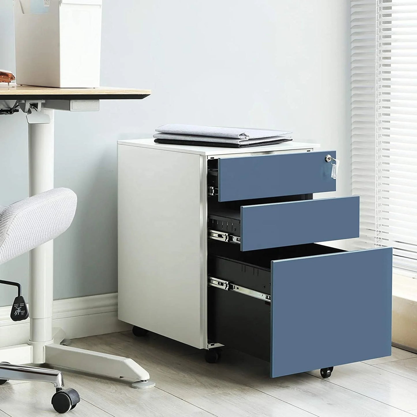 Apex Mobile File Pedestal Cabinet – Locking Steel Storage Unit