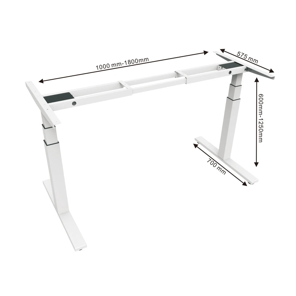 Apex Smart Dual Motor Desk Frame with 3-Segment Columns