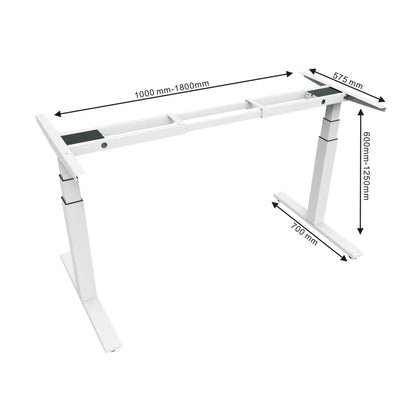 Apex Smart Dual Motor Desk Frame with 3-Segment Columns