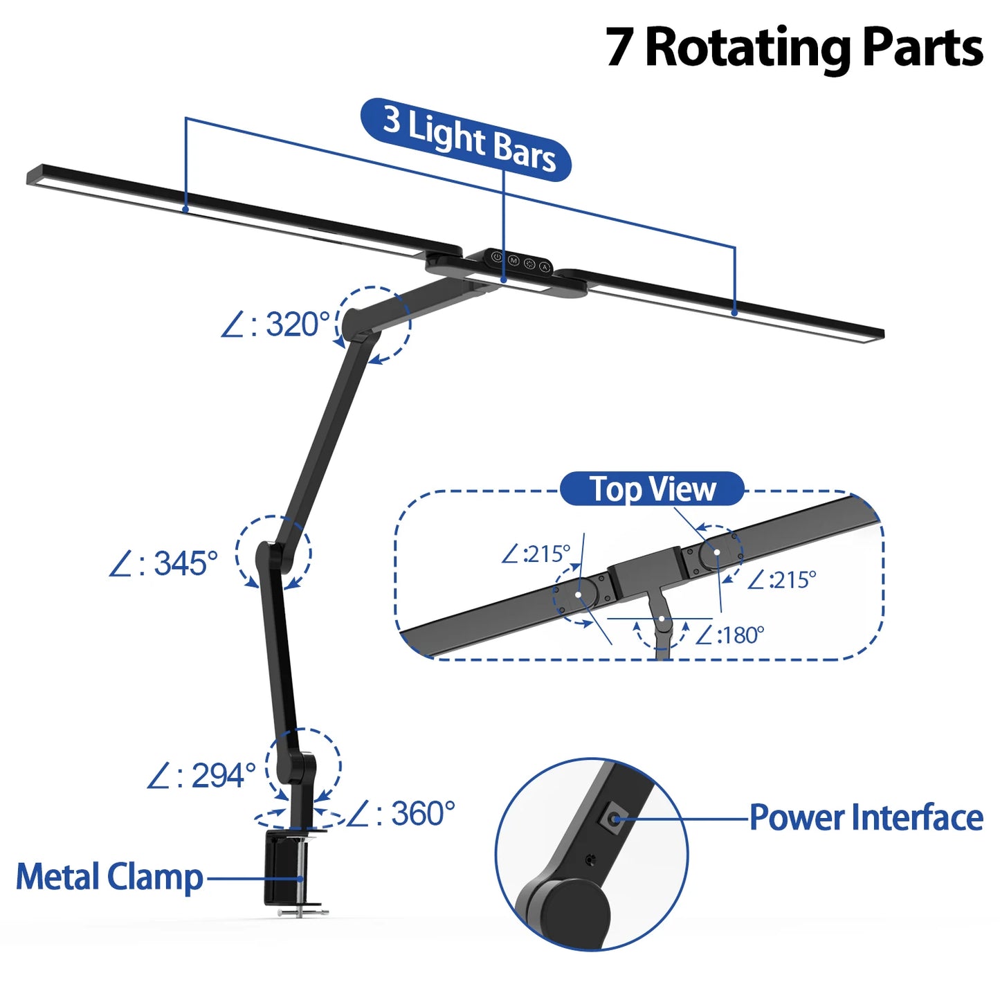 Apex Flexible Gooseneck LED Desk Lamp – 24W Clamp-On Task Light