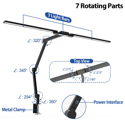 Apex Flexible Gooseneck LED Desk Lamp – 24W Clamp-On Task Light