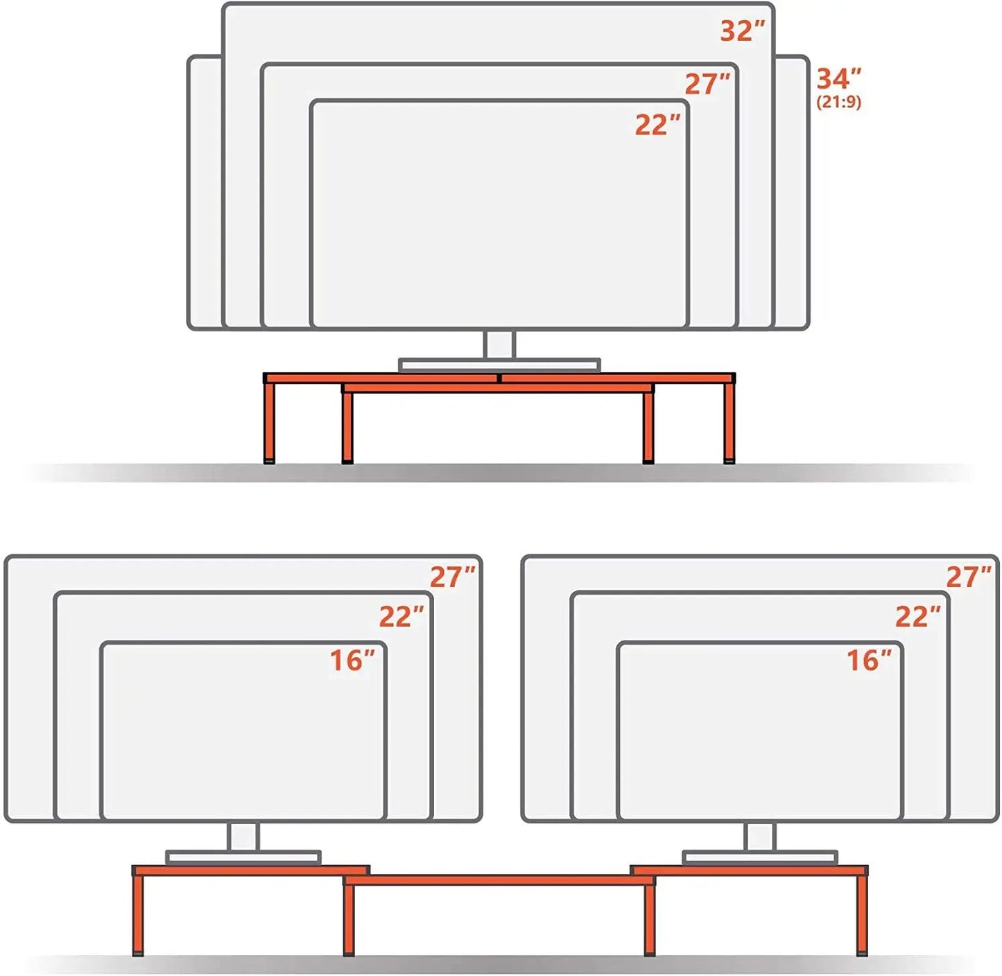 Apex Foldable Bamboo Monitor Stand Riser with Extendable Design