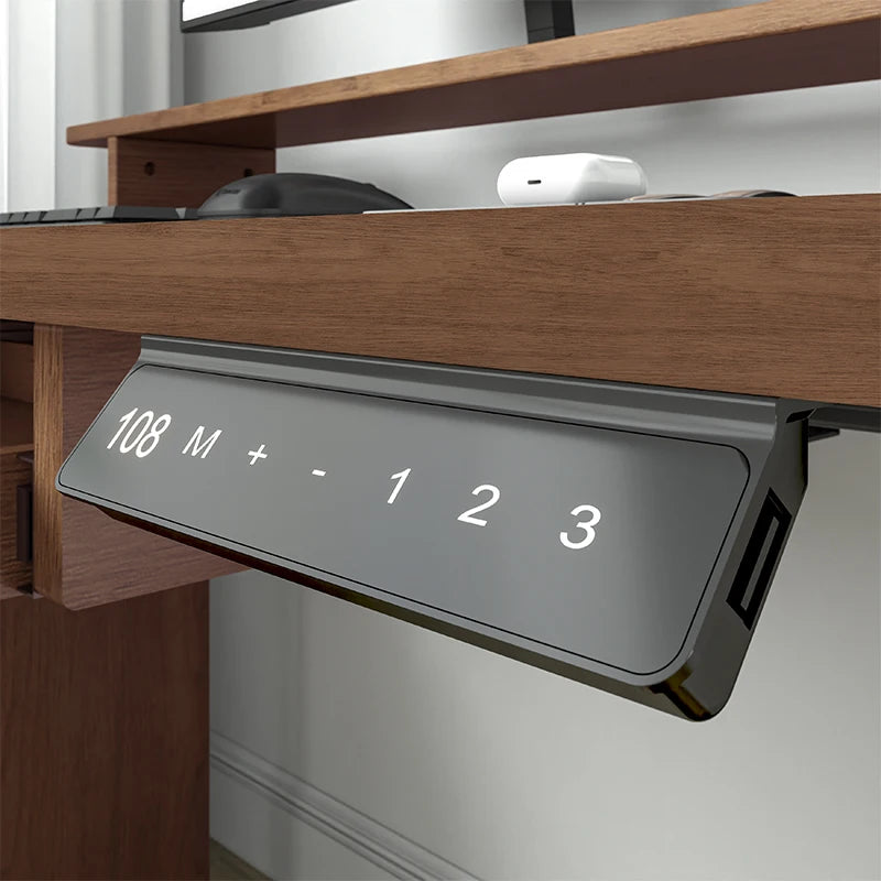Apex Premium Solid Wood Standing Desk with Extendable Dual Motor Frame