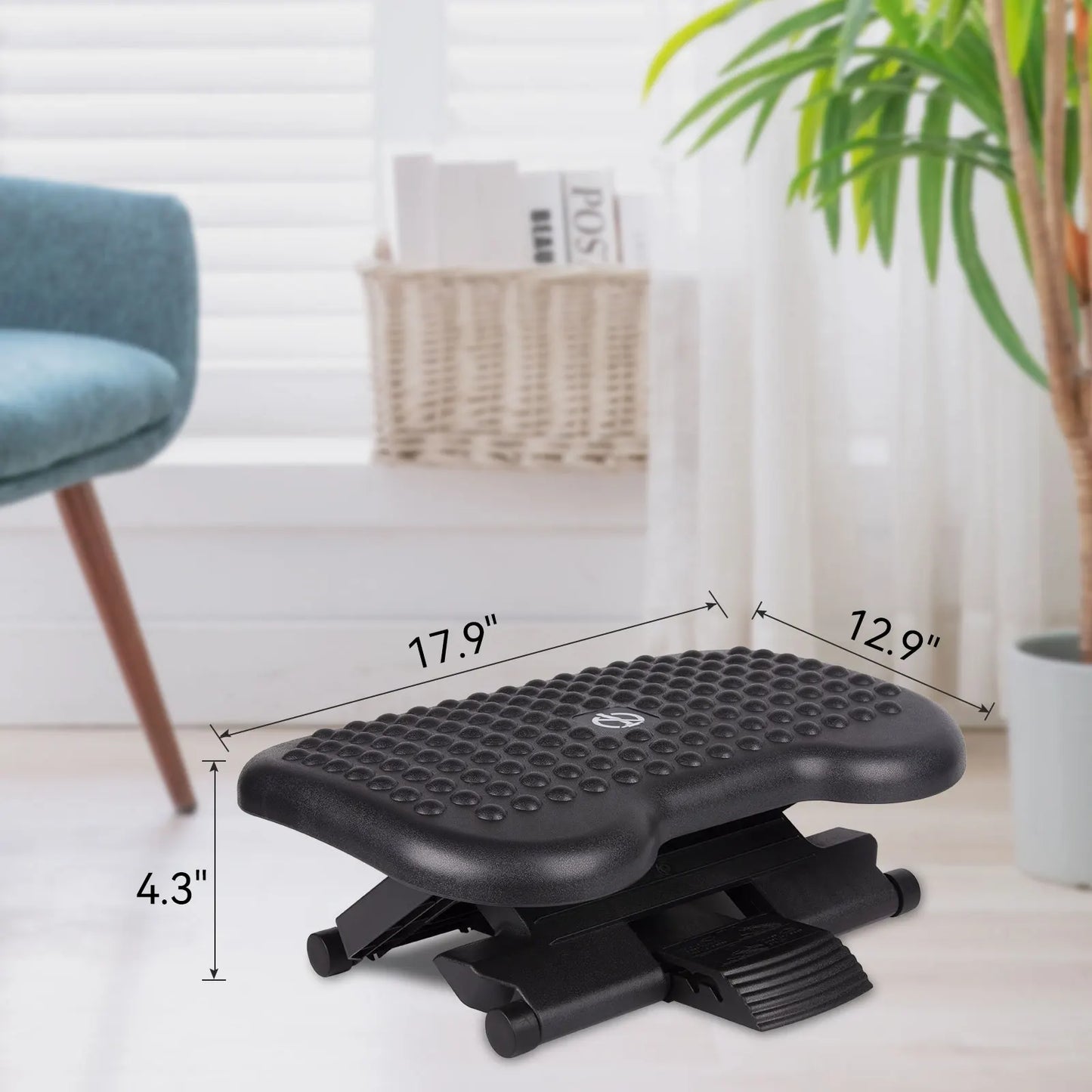 Apex Adjustable HIPS Plastic Massage Footrest Under Desk