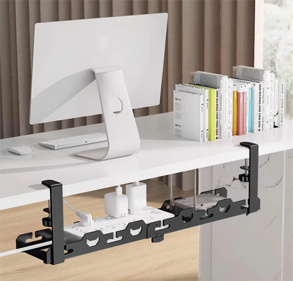 Apex Height Adjustable Under Desk Cable Management Rack – No-Drill Design