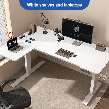Apex Professional Dual Motor L-Shaped Standing Desk—Spacious Workspace