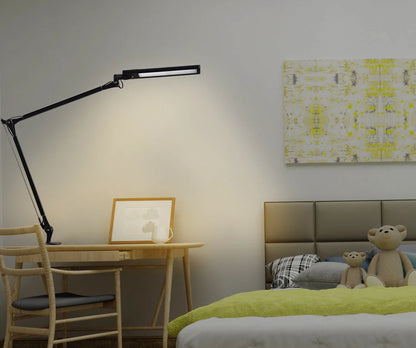 Apex Adjustable Aluminum LED Desk Lamp – Stepless Dimming Task Light