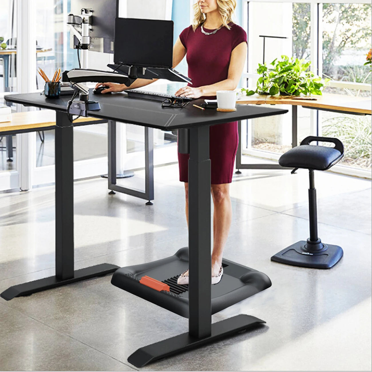 Apex Ergonomic PU Anti-Fatigue Standing Desk Mat with Foot Massage
